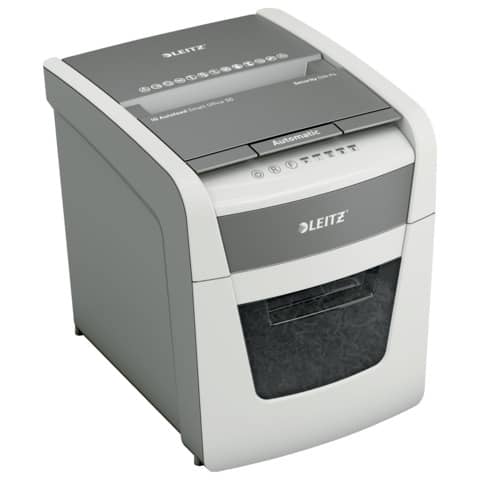 Distruggidocumenti automatico Leitz IQ P4 AutoFeed 50 ff Small Office - 20 L - bianco - 80350000